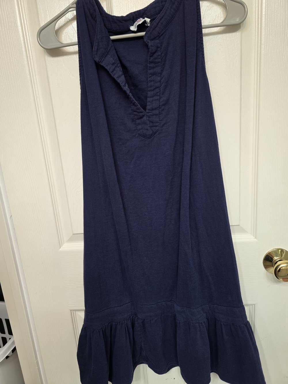 Vineyard Vines Navy Ruffle Hem Sleeveless Mini